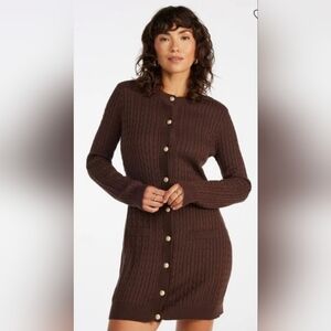 Just Fab Cable Knit Cardigan Dress